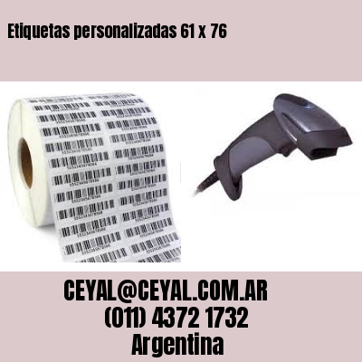 Etiquetas personalizadas 61 x 76