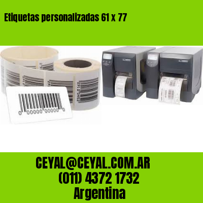 Etiquetas personalizadas 61 x 77