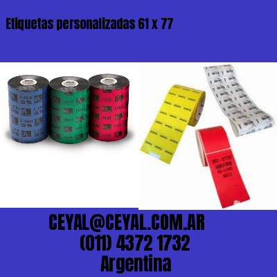 Etiquetas personalizadas 61 x 77