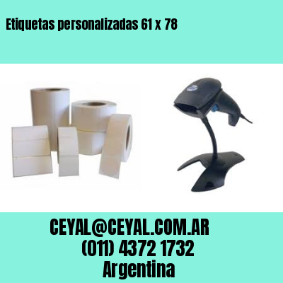 Etiquetas personalizadas 61 x 78
