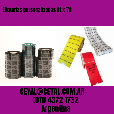 Etiquetas personalizadas 61 x 78