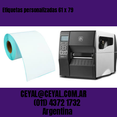Etiquetas personalizadas 61 x 79
