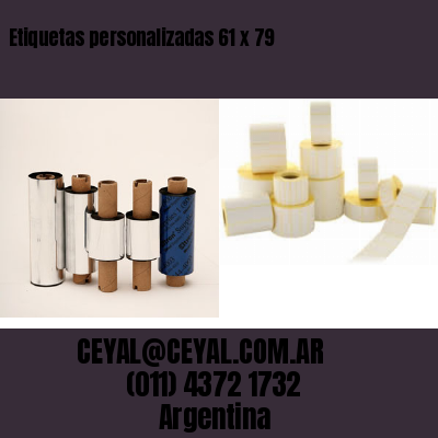 Etiquetas personalizadas 61 x 79