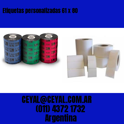 Etiquetas personalizadas 61 x 80