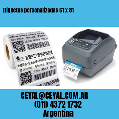 Etiquetas personalizadas 61 x 81