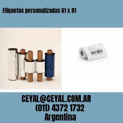 Etiquetas personalizadas 61 x 81
