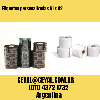 Etiquetas personalizadas 61 x 82