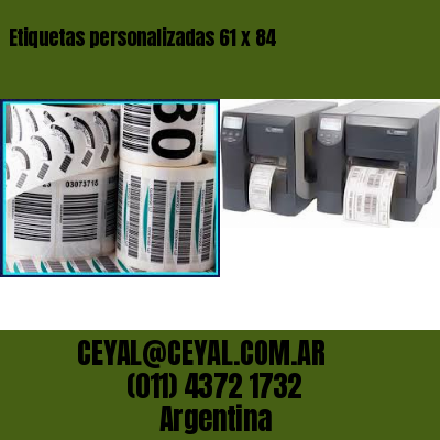 Etiquetas personalizadas 61 x 84