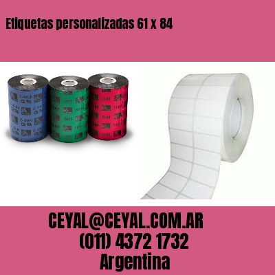 Etiquetas personalizadas 61 x 84