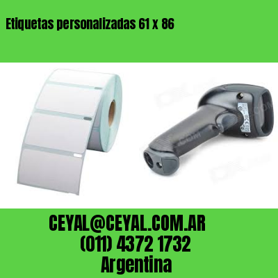 Etiquetas personalizadas 61 x 86