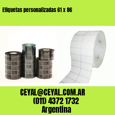 Etiquetas personalizadas 61 x 86