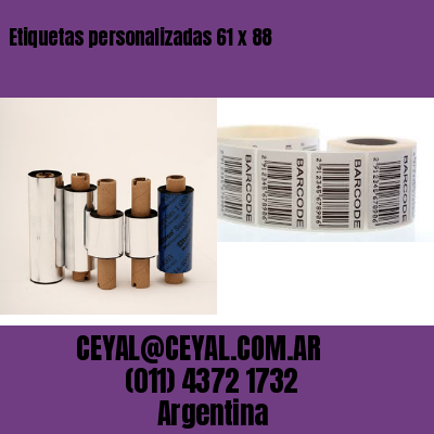 Etiquetas personalizadas 61 x 88