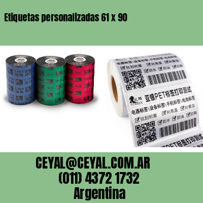 Etiquetas personalizadas 61 x 90