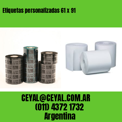 Etiquetas personalizadas 61 x 91