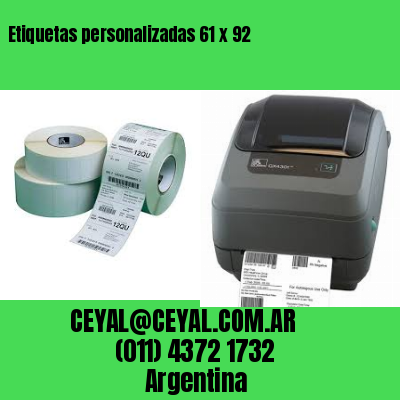 Etiquetas personalizadas 61 x 92