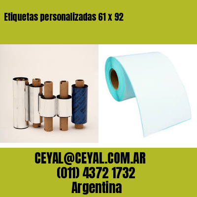 Etiquetas personalizadas 61 x 92