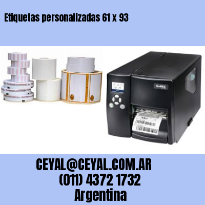 Etiquetas personalizadas 61 x 93