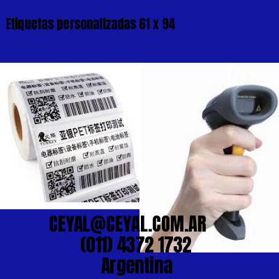 Etiquetas personalizadas 61 x 94