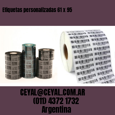 Etiquetas personalizadas 61 x 95