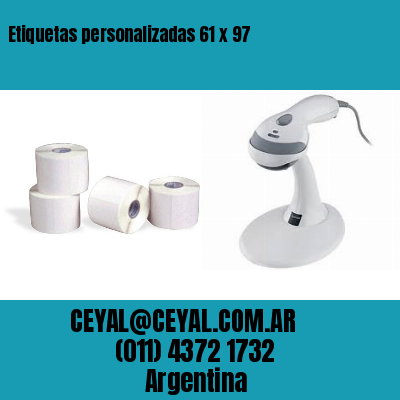 Etiquetas personalizadas 61 x 97