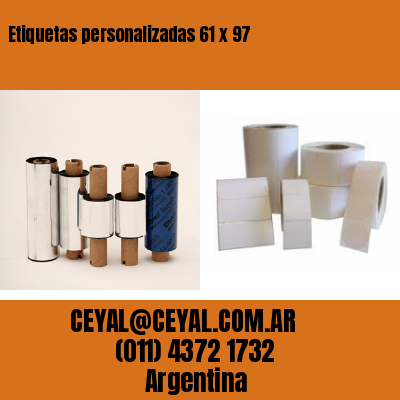 Etiquetas personalizadas 61 x 97