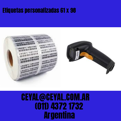 Etiquetas personalizadas 61 x 98