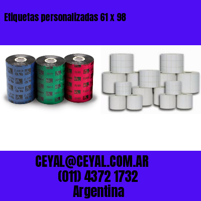 Etiquetas personalizadas 61 x 98