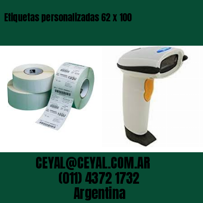 Etiquetas personalizadas 62 x 100