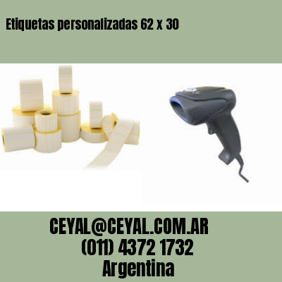 Etiquetas personalizadas 62 x 30