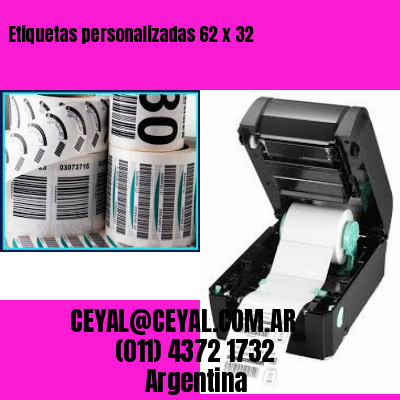 Etiquetas personalizadas 62 x 32