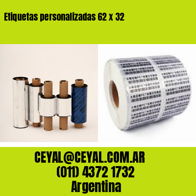 Etiquetas personalizadas 62 x 32