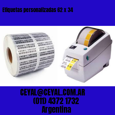 Etiquetas personalizadas 62 x 34