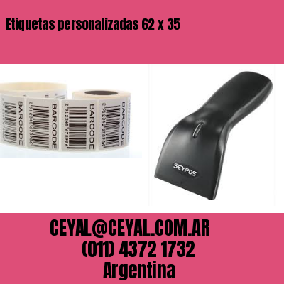 Etiquetas personalizadas 62 x 35