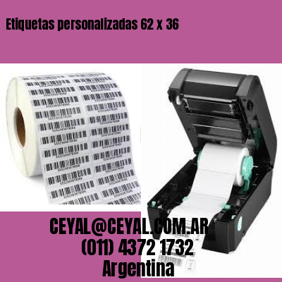 Etiquetas personalizadas 62 x 36