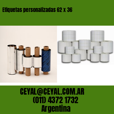 Etiquetas personalizadas 62 x 36
