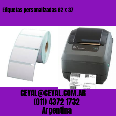 Etiquetas personalizadas 62 x 37