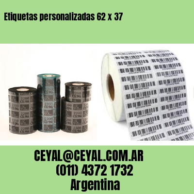 Etiquetas personalizadas 62 x 37