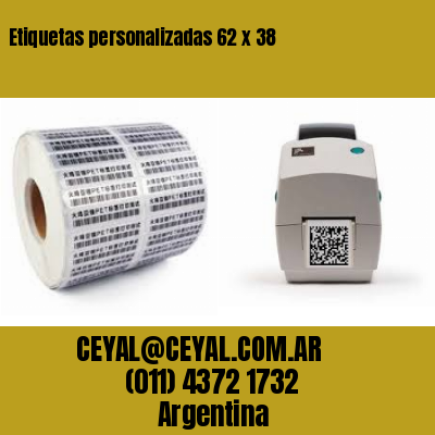 Etiquetas personalizadas 62 x 38