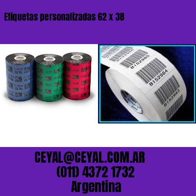 Etiquetas personalizadas 62 x 38