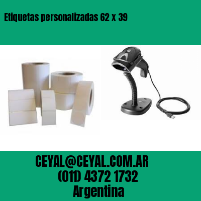 Etiquetas personalizadas 62 x 39