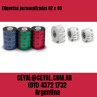 Etiquetas personalizadas 62 x 40
