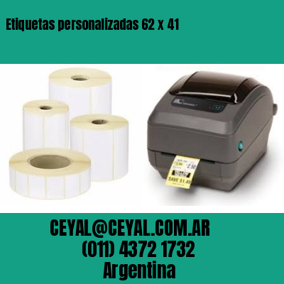 Etiquetas personalizadas 62 x 41