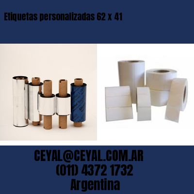 Etiquetas personalizadas 62 x 41