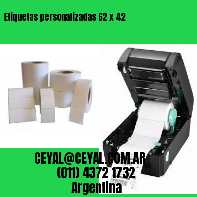 Etiquetas personalizadas 62 x 42
