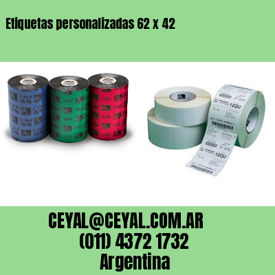 Etiquetas personalizadas 62 x 42