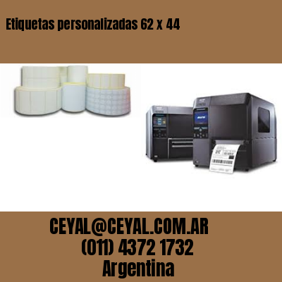 Etiquetas personalizadas 62 x 44