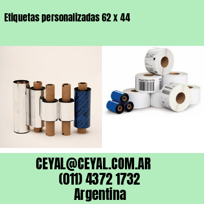 Etiquetas personalizadas 62 x 44