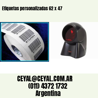 Etiquetas personalizadas 62 x 47
