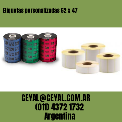Etiquetas personalizadas 62 x 47