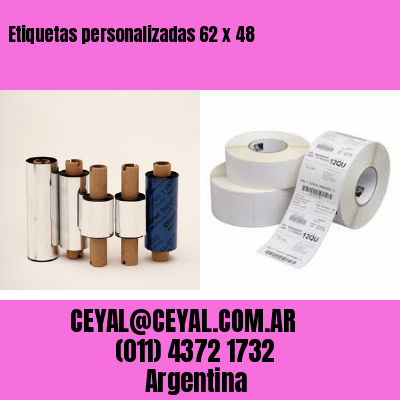 Etiquetas personalizadas 62 x 48
